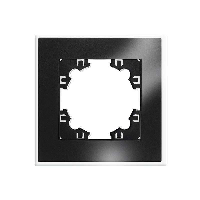 рамка 1-м афина стеклянная графит universal 2254 от BTSprom.by