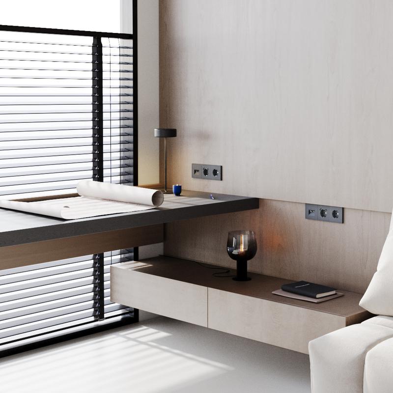  Розетка 1-м СП S70 16А с заземл. механизм графит Voltum VLS040107 фото в каталоге от BTSprom.by