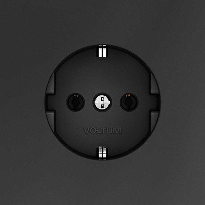  Розетка 1-м СП S70 16А с заземл. механизм графит Voltum VLS040107 фото в каталоге от BTSprom.by