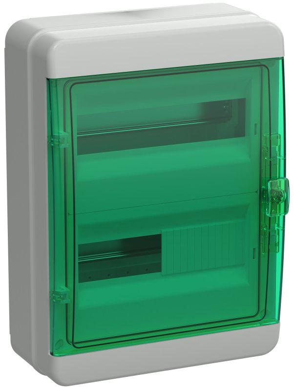 корпус кмпн-24 tekfor ip65 зел. прозр. дверь пластик. iek tf5-kp72-n-24-65-k03-k06 от BTSprom.by