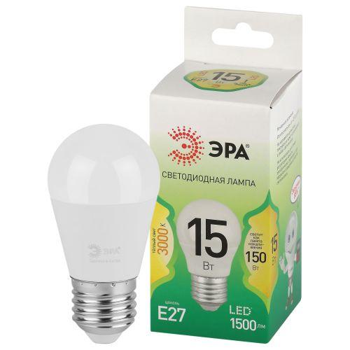 лампа светодиодная green line p45-15w-830-e27 gl 15вт шар 3000к свет тепл. e27 эра б0067038 от BTSprom.by