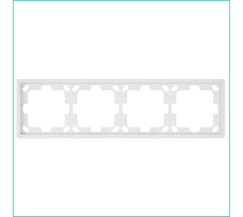 рамка 4-м сп fd бел. матов. soft touch jasmart fd1004pwm от BTSprom.by
