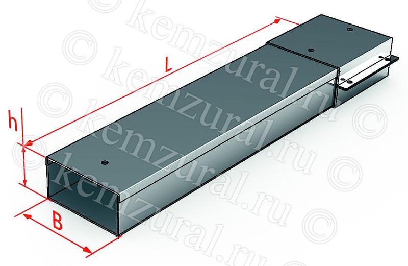 Короб прямой СП 100х50 УТ1.5 S=0.7мм КЭМЗ 381 100521 54 от BTSprom.by