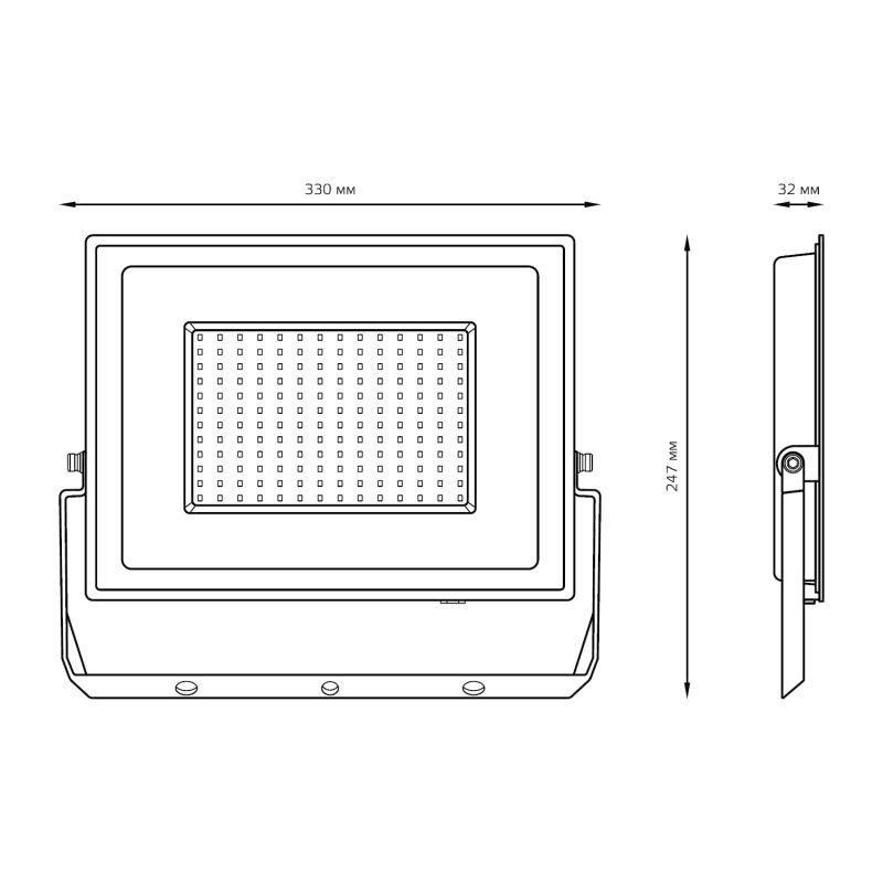  Прожектор светодиодный Elementary 150Вт IP65 6500К 12750лм PROMO G3 черн. GAUSS 613100150P фото в каталоге от BTSprom.by