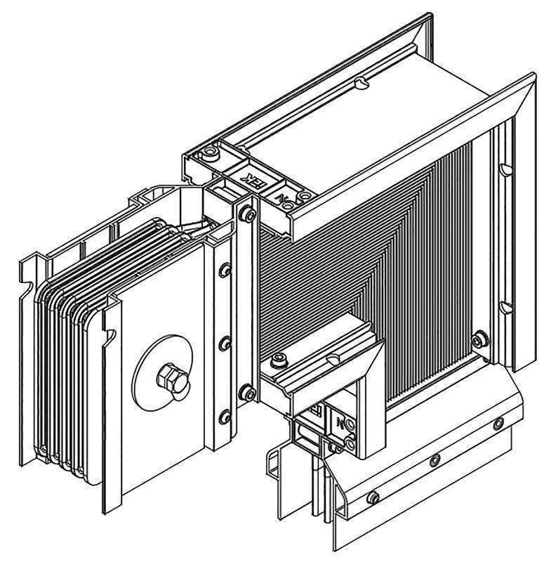 секция угловая вниз 4000а al 3l+n+1/2pe нк ip55 тран. iek lb-4000a5-25-f-ld от BTSprom.by