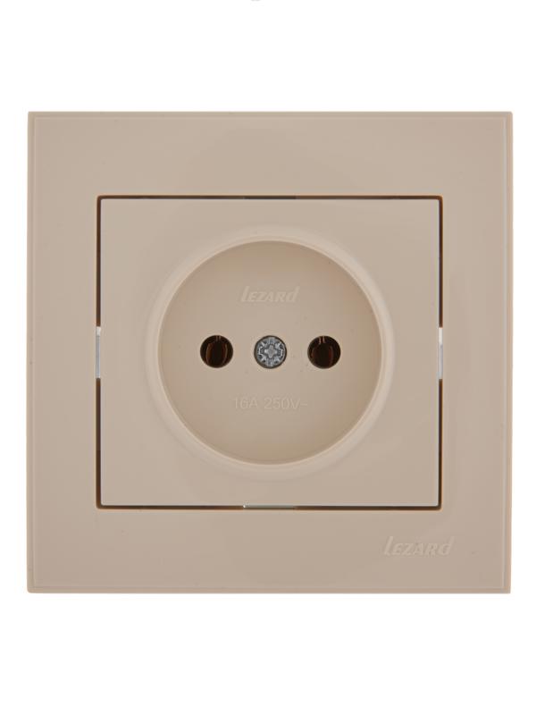 розетка 1-м сп rain 16а ip20 без заземл. керамика крем. lezard 703-0303-121 от BTSprom.by