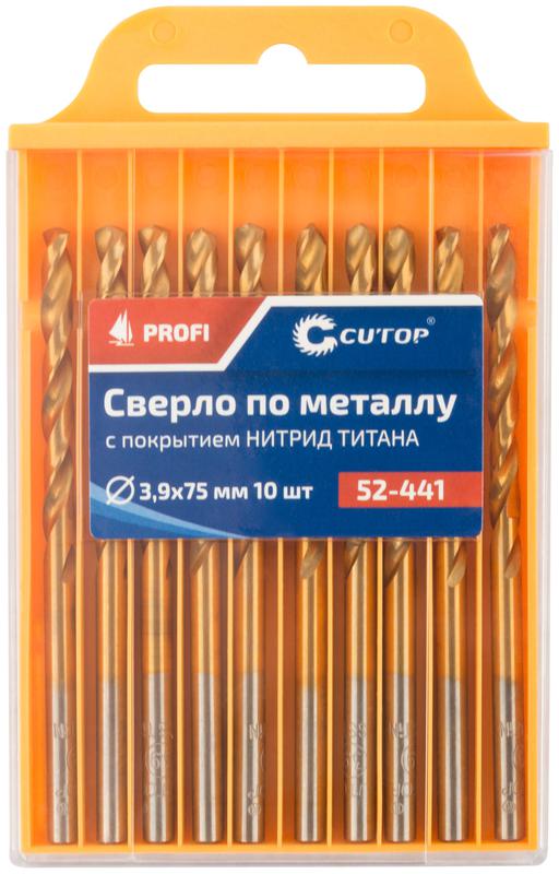  Сверло по металлу Profi с титановым покрытием 3.9х75мм (уп.10шт) Cutop 52-441 фото в каталоге от BTSprom.by