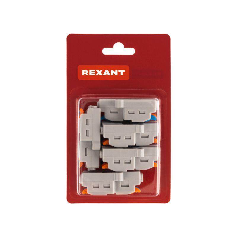  Клемма строительно-монтажная СМК проходная разветвительная 2х2 2п с монтажной площадкой 1 ввод 2 вывода на полюс (уп.5шт) Rexant 07-5235-05 фото в каталоге от BTSprom.by