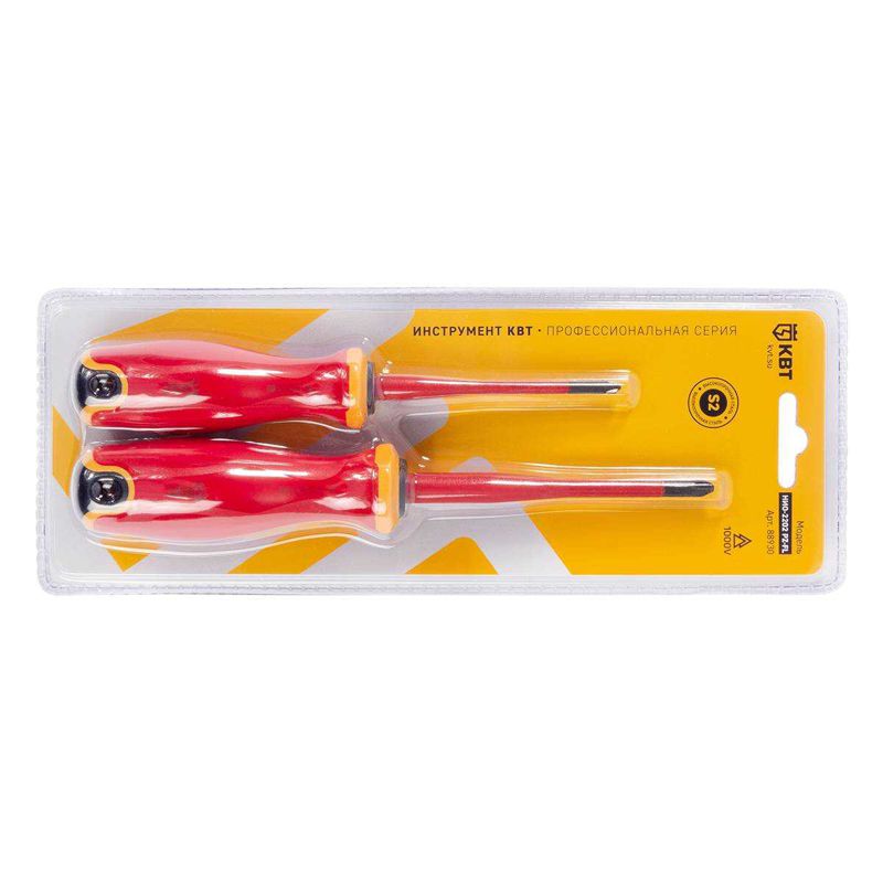 набор диэлектрических отверток "слим" нио-2202 pz-fl квт 88930 от BTSprom.by