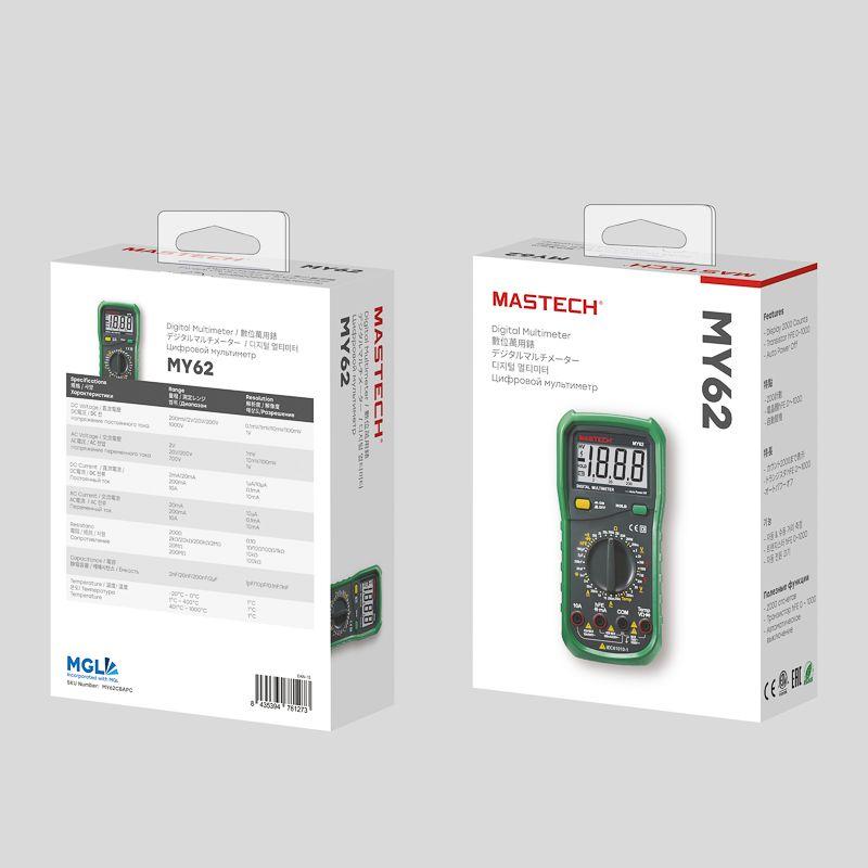  Мультиметр универсальный MY62N Mastech 13-2019 фото в каталоге от BTSprom.by