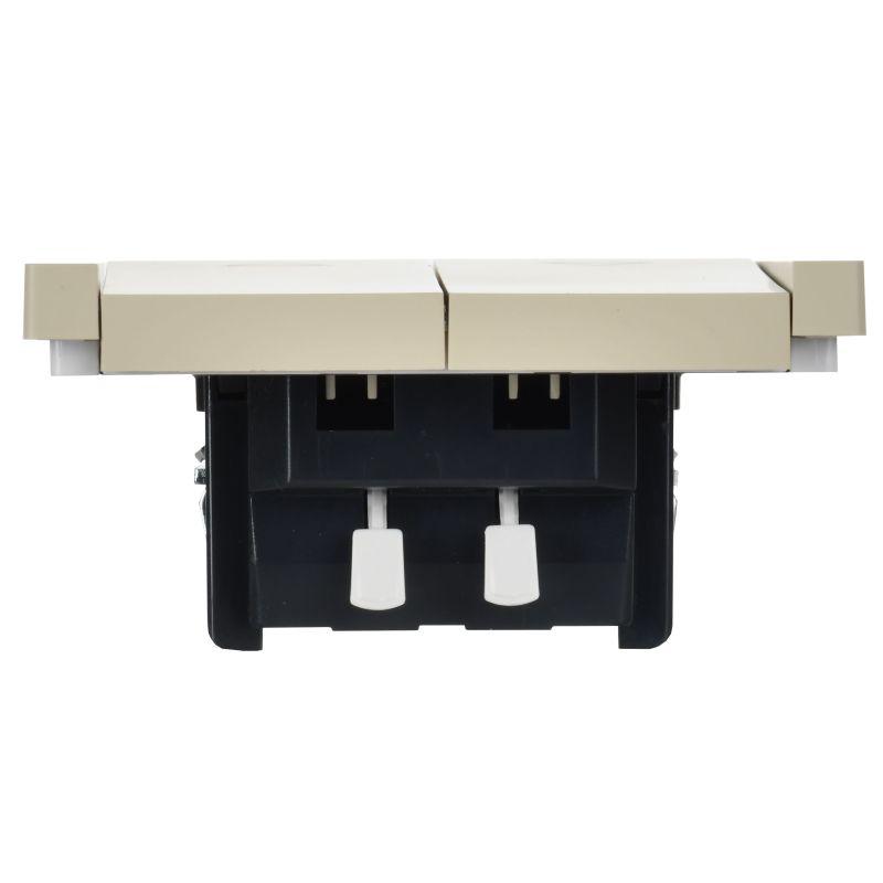  Выключатель жалюзи СП FORTE&PIANO 10А FP411 ваниль IEK FP-V15-0-10-1-K10 фото в каталоге от BTSprom.by