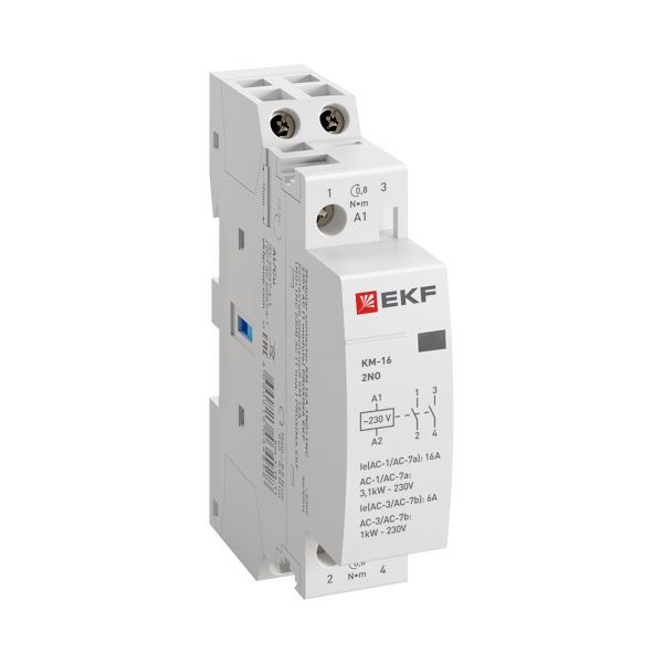 контактор модульный км 16а 2nо (1 мод.) ekf km-1-16-20 от BTSprom.by