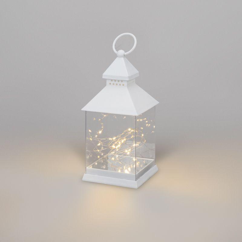 фонарь декоративный 10.7х10.7х23.5см тепл. бел. с росой корпус бел. neon-night 513-050 от BTSprom.by