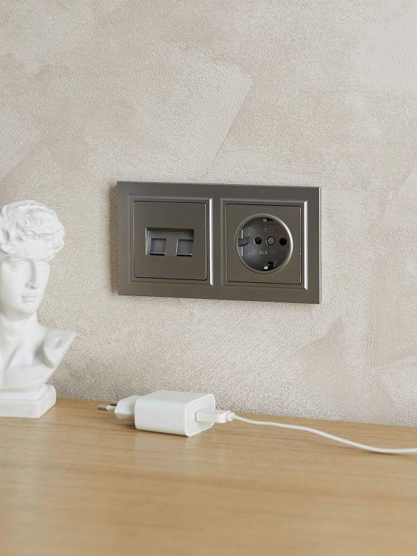  Рамка 2-м BRITE РУ-2-БрС сталь IEK BR-M22-K46 фото в каталоге от BTSprom.by