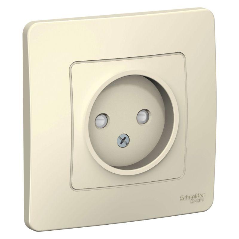 розетка 1-м сп blanca 16а ip20 250в без заземл. защ. шторки молоч. se blnrs000112 от BTSprom.by