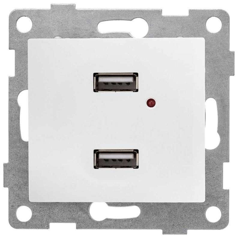 розетка usb 2-м сп bravo механизм бел. матов. gusi с10usb2-041 от BTSprom.by