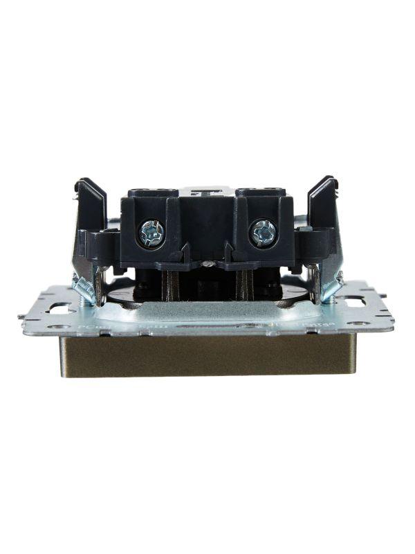  Розетка СП BRITE РСш10-2-БрШ 10А без заземл. защ. шторки механизм шампань IEK BR-R13-10-K37 фото в каталоге от BTSprom.by