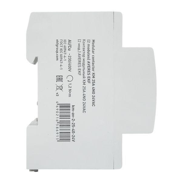  Контактор модульный КМ 25А 4NO 24В AC (2 мод.) AVERES EKF km-av-2-25-40-24V фото в каталоге от BTSprom.by