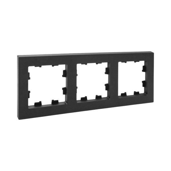 рамка 3-м эпика пластик черн. ekf up1-fpb-03 от BTSprom.by