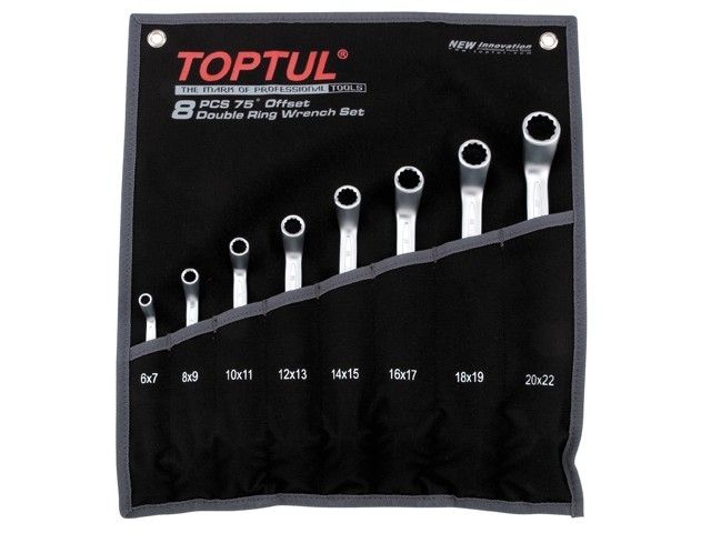 набор ключей накидн. 6-22мм 8шт (черное полотно) toptul gpai0802 от BTSprom.by