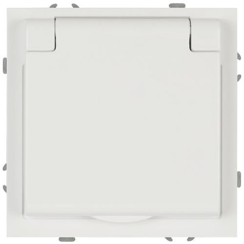 розетка 1-м с заземл. со шторками с крышкой сп 16а ip20 250в galaxy бел. эра б0070659 от BTSprom.by