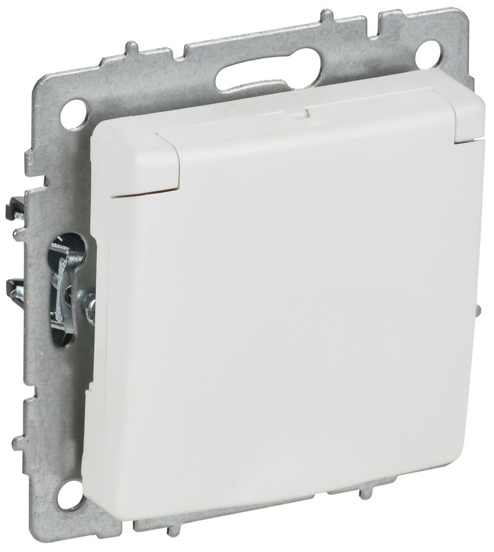 розетка brite рсбш10-3-браб 16а ip20 с заземл. защ. шторки с крышкой механизм арктич. бел. iek br-r16-16-k91 от BTSprom.by