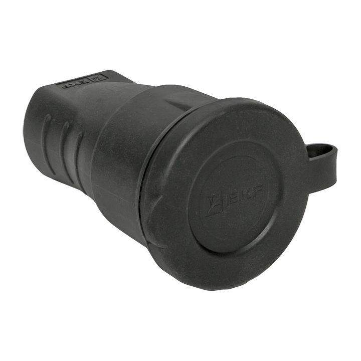  Розетка переносная 16А IP44 230В 2P+PE с защ. крышкой каучук Basic EKF RPS-012-16-230-44 фото в каталоге от BTSprom.by