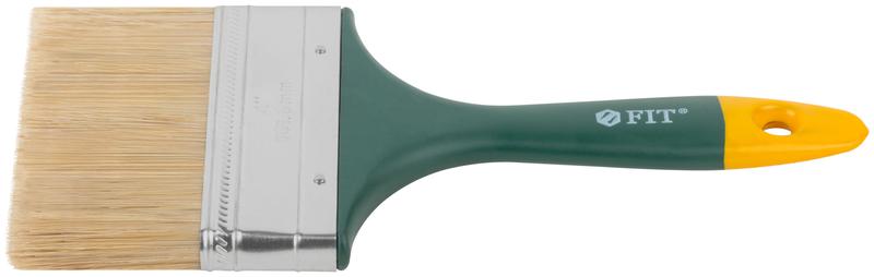  Кисть флейцевая "Контур" натур. светлая щетина пластиковая ручка 4дюйм (100мм) FIT 01168 фото в каталоге от BTSprom.by