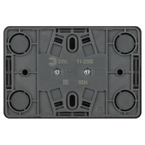  Розетка 2-м ОП Эксперт 11-2205-05 16А IP20 250В 2х2P+E Schuko с заземл. антрацит Эра Б0063047 фото в каталоге от BTSprom.by