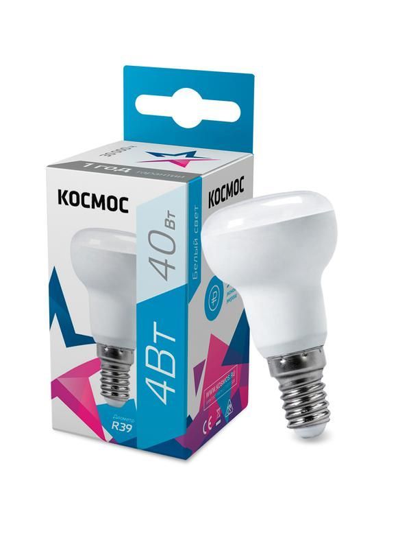 лампа светодиодная r39 4вт 220в e14 4500к космос lksm_led4wr39e1445 от BTSprom.by