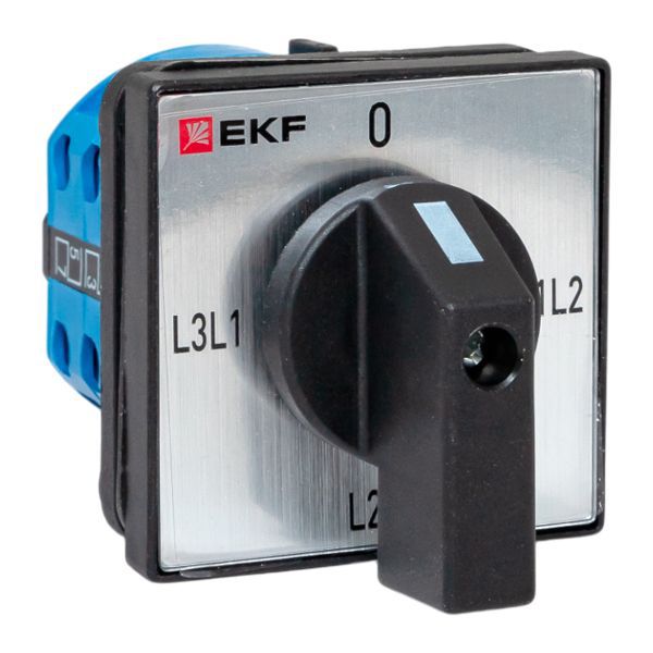 переключатель кулачковый пк-1-73 3п 10а для вольтметра (линейное напряжение) ip65 ekf pk-1-73-10-65 от BTSprom.by