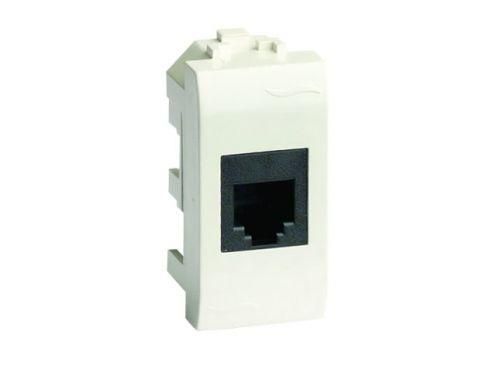 розетка компьютерная сп 1мод. brava rj45 кат.5e экранир. бел. dkc 76457b от BTSprom.by