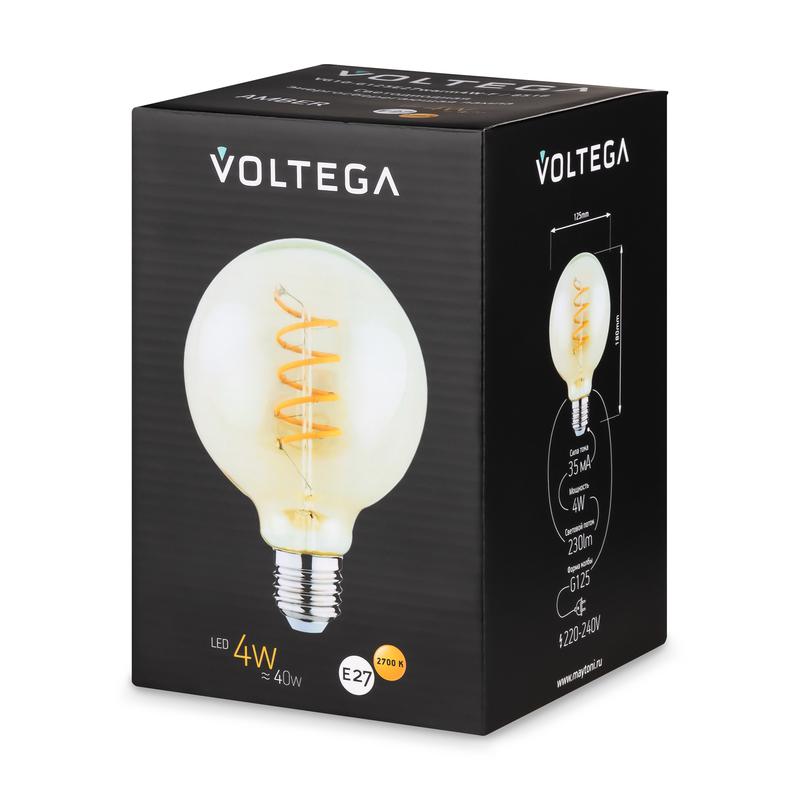 Лампа светодиодная филаментная Loft 271 G125 4Вт 2700К E27 Voltega 8518 фото в каталоге от BTSprom.by