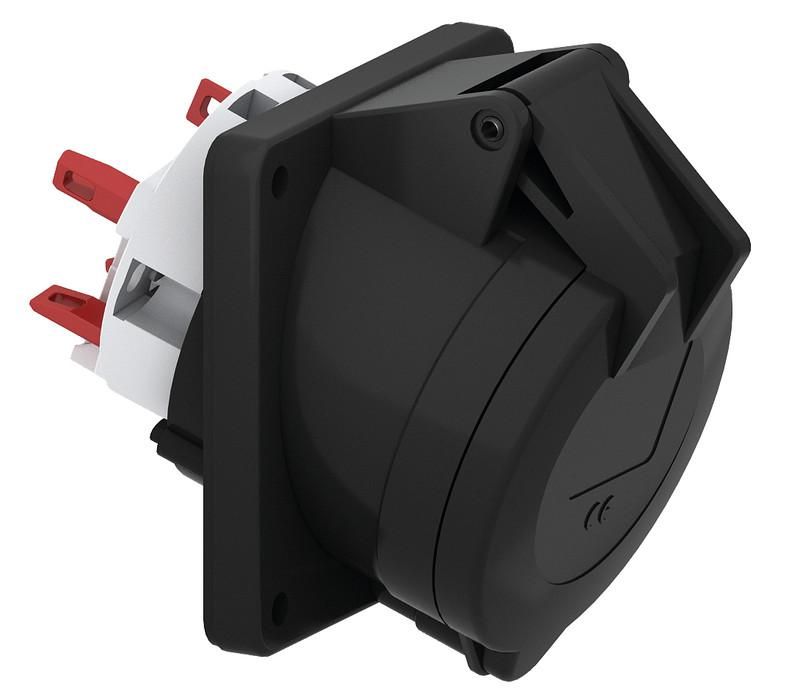 розетка панельная 32а 5п 3p+n+pe 230-380в ip44 quick connect черн. bals 130274 от BTSprom.by