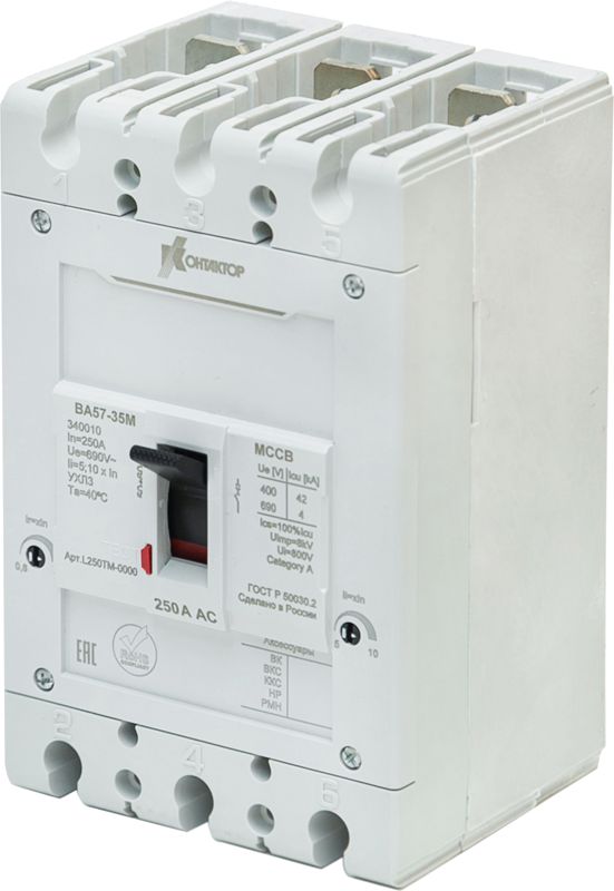 выключатель автоматический ва57-35м-340010-р125а-1250а 690в ухл3 контактор l250t-0305 от BTSprom.by
