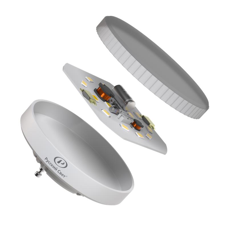 Лампа светодиодная RS GX53 8W 220-240V 2700К 8Вт 800лм Ra 90 таблетка Русский Свет 15011345064 фото в каталоге от BTSprom.by Лампа светодиодная RS GX53 8W 220-240V 2700К 8Вт 800лм Ra 90 таблетка Русский Свет 15011345064 фото в каталоге от BTSprom.by