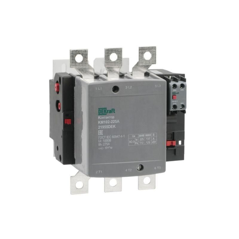 контактор 225а 220в ас ас3 ас4 1но+1нз км-102 dekraft 21955dek от BTSprom.by
