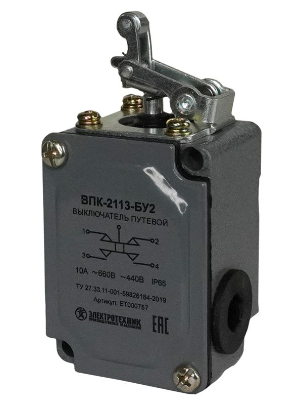 выключатель путевой конечный впк 2113-б у2 ip67 селективный привод электротехник et000757 от BTSprom.by