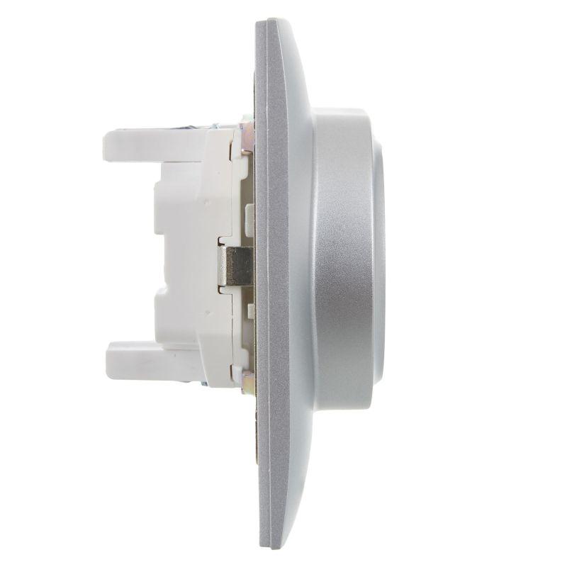  Розетка 2-м SKANDY 16А с заземл. без защ. шторок в сборе SK-R08S серебр. IEK SK-R21-16-K23-F фото в каталоге от BTSprom.by