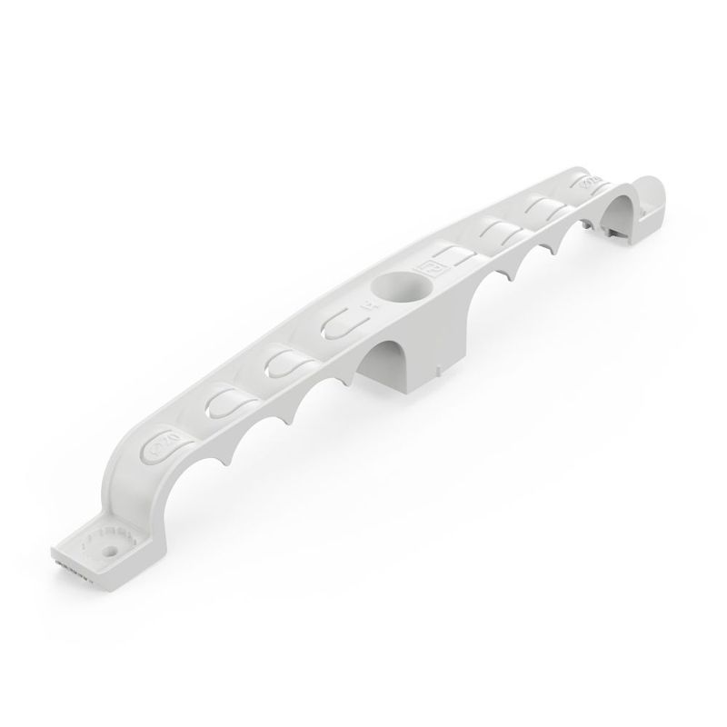 держатель труб d20мм для прямого монтажа двусторон. на 8 мест сер. (уп.20шт) промрукав pr13.03293 от BTSprom.by