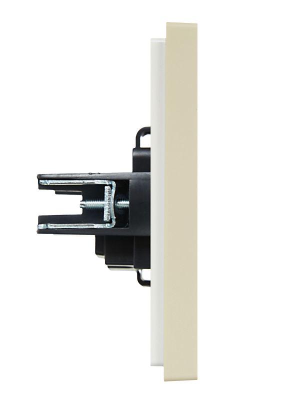  Розетка 1-м СП FORTE&PIANO FP417 10А без заземл. защ. шторки винт. крепл. ваниль IEK FP-R13-10-K10 фото в каталоге от BTSprom.by