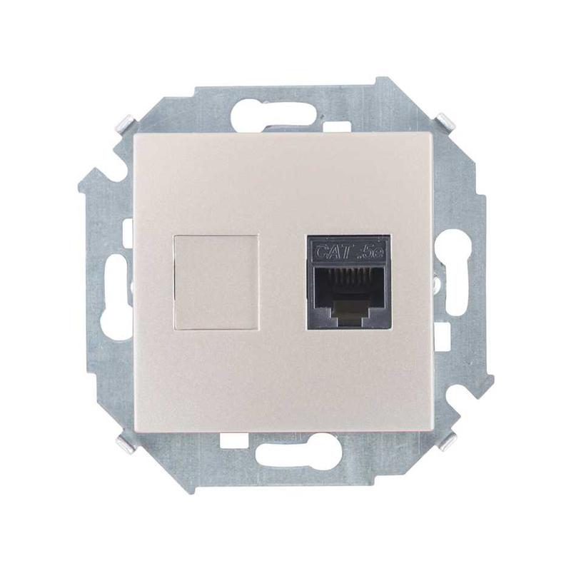 розетка компьютерная simon 15 rj45 кат.5e amp механизм шампань simon 1591551-034 от BTSprom.by