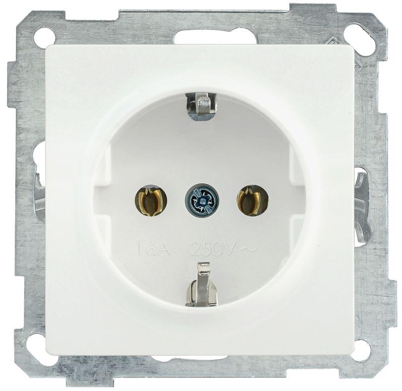 розетка 1-м сп bolero рс11-1-0-б 16а ip20 с заземл. механизм бел. iek erb11-k01-16-1 от BTSprom.by