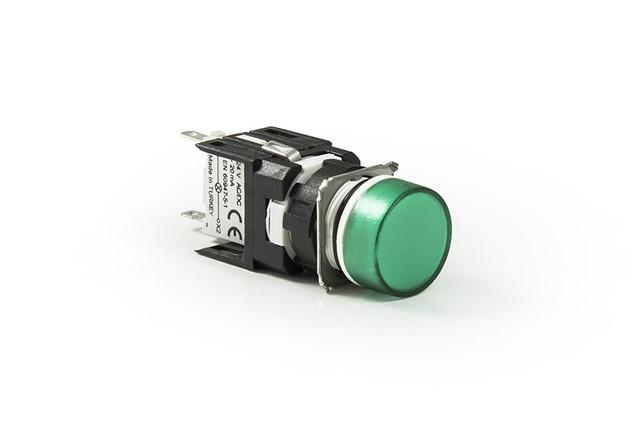 арматура сигнальная 16мм круглая 12-24 ac/dc зел. emas d090yxy от BTSprom.by