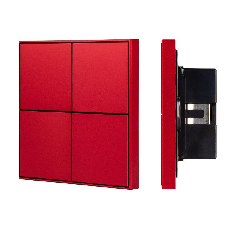 панель кнопочная knx-304-23-in rose red (bus frame) (ip20 металл) intelligent arlight 039668 от BTSprom.by