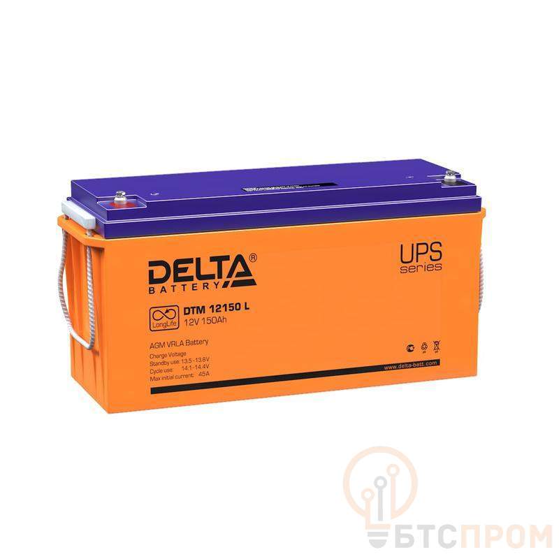  Аккумулятор UPS 12В 150А.ч Delta DTM 12150 L фото в каталоге от BTSprom.by