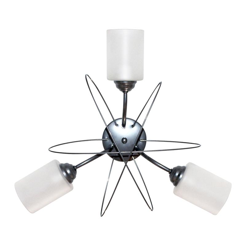  Светильник "Орбиталь" 131 хром (плафон 8461) НСБ 01-3х60-177 Е27 ИУ Элетех 1005404582 фото в каталоге от BTSprom.by