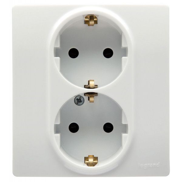 розетка 2-м сп etika 16а ip31 250в с заземл. защ. шторки бел. iek 672273 от BTSprom.by