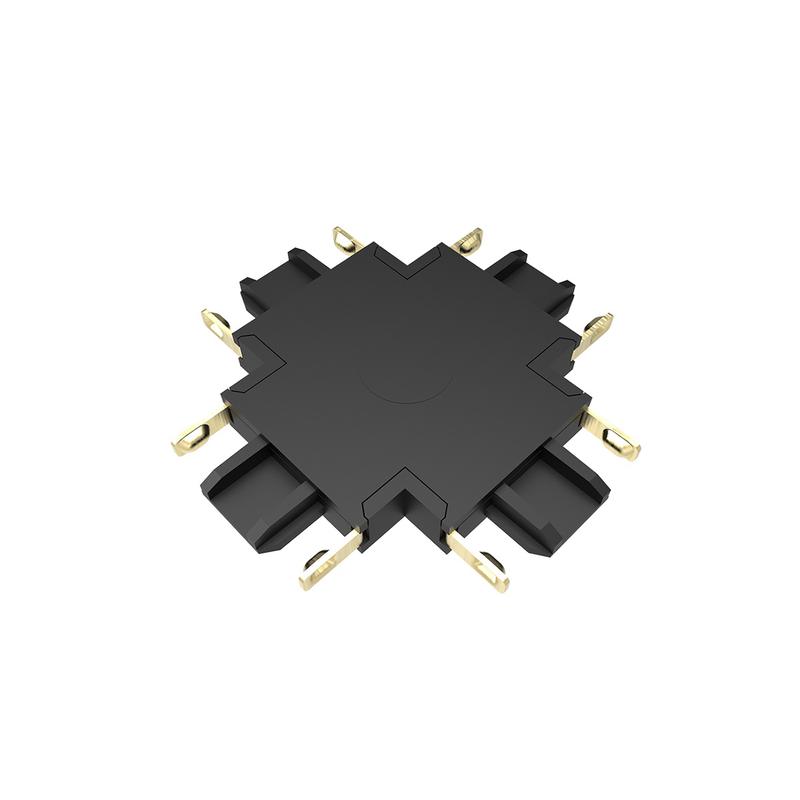 коннектор mtr16 cx-bl x-обр. накладной шинопровод низковольтный pro черн. jazzway 5057357 от BTSprom.by