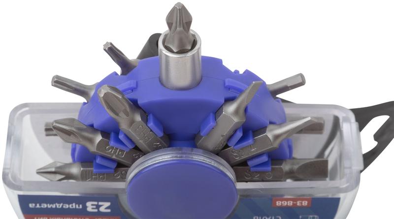  Набор бит в пластиковом боксе "Ежик" profi 23 предмета Cutop 83-868 фото в каталоге от BTSprom.by